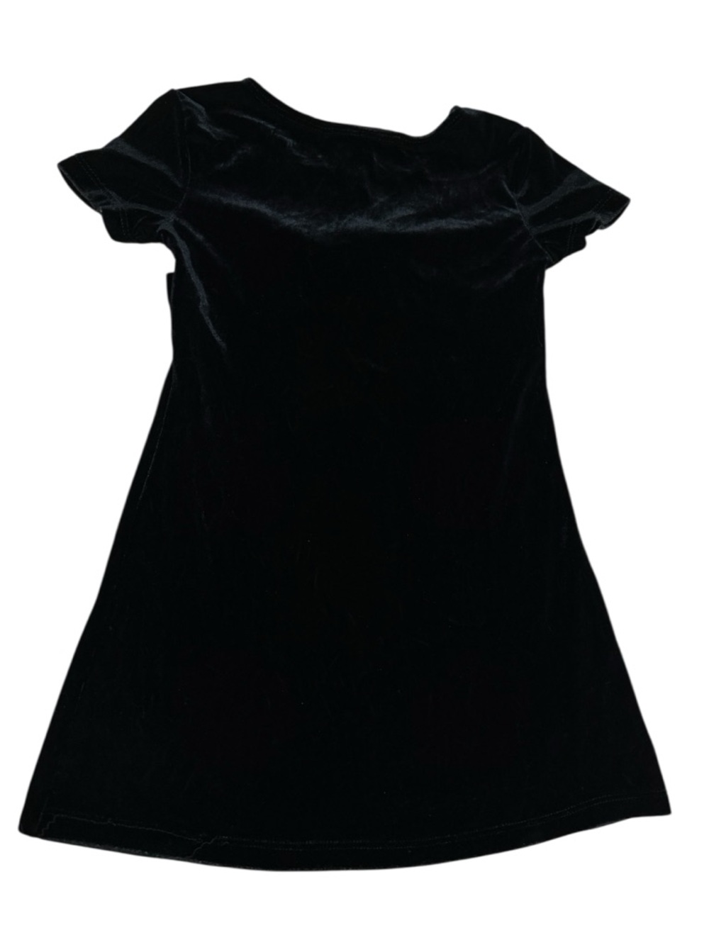 Vintage Rampage Girls 4 Black Velvet Bow Front Short Sleeve Mini Dress 90’s 00’s - Picture 5 of 9
